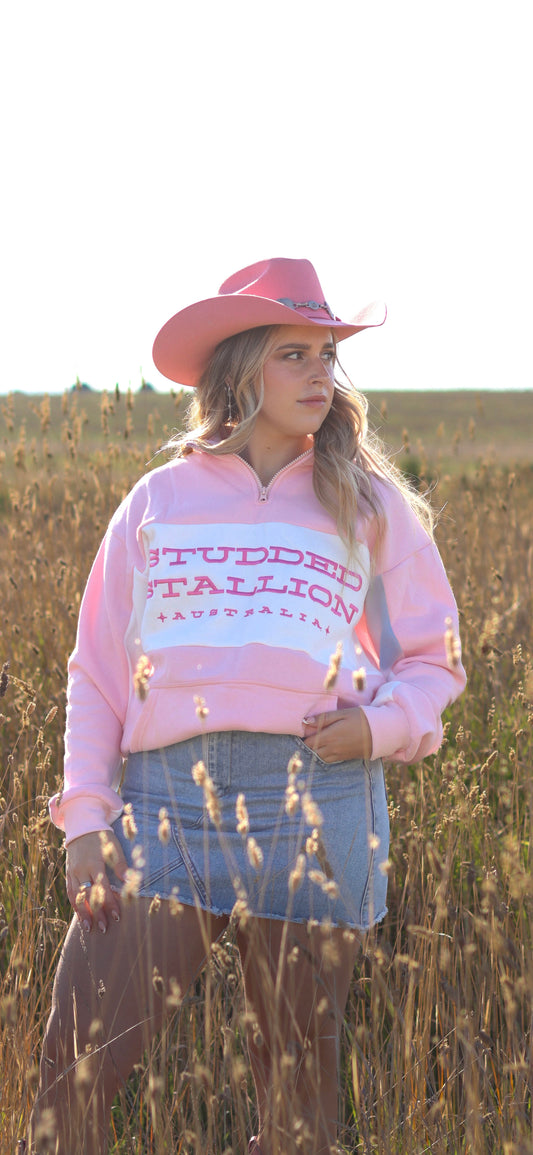 Quarter Mile Jumper Pink/White