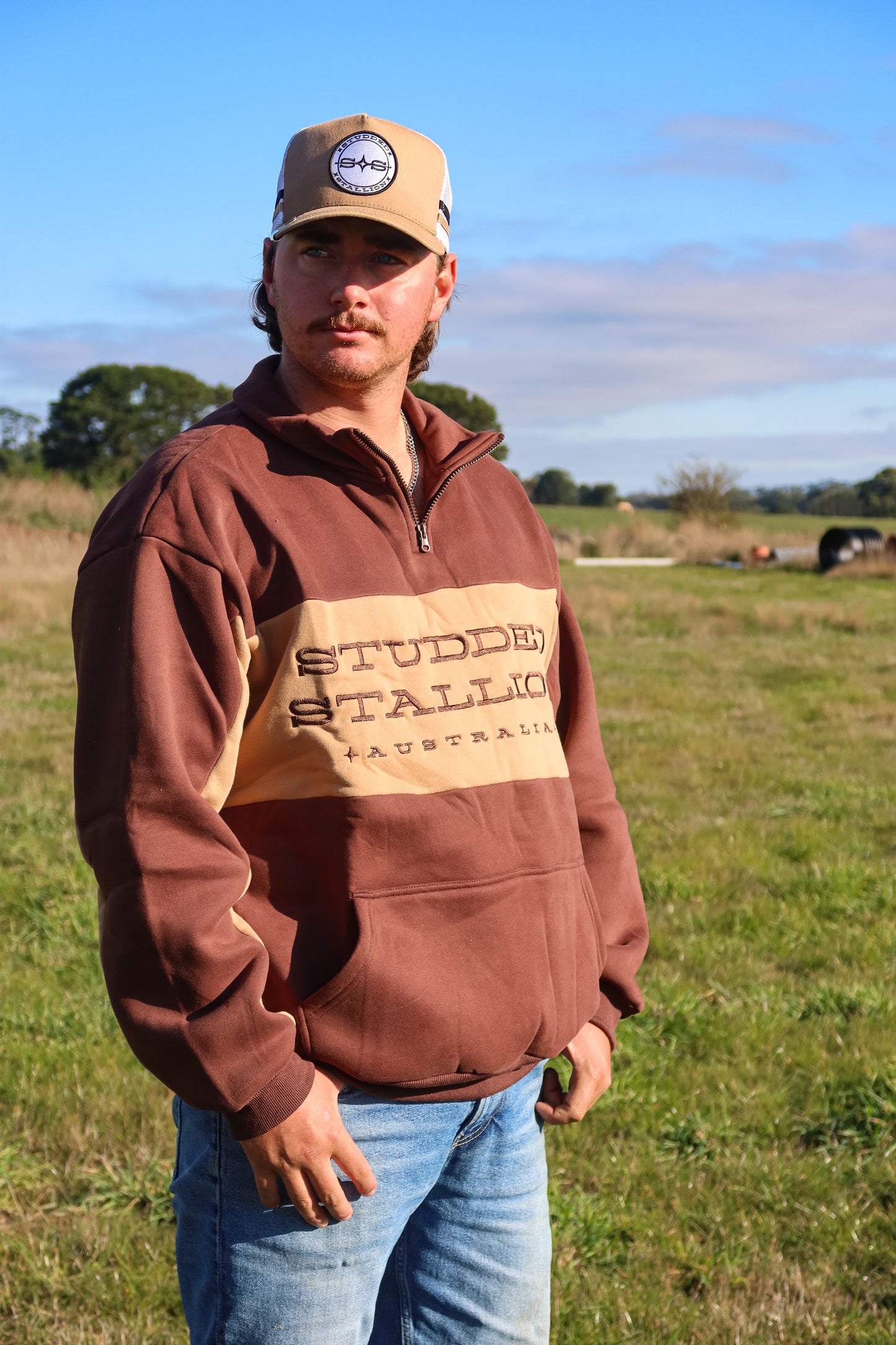 Quarter Mile Jumper Dark Brown/Light Brown
