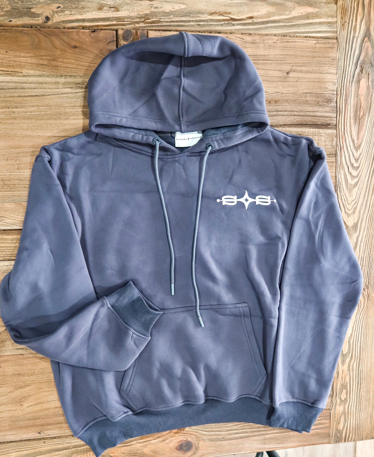 Studded Stallion Hoodie Charcoal