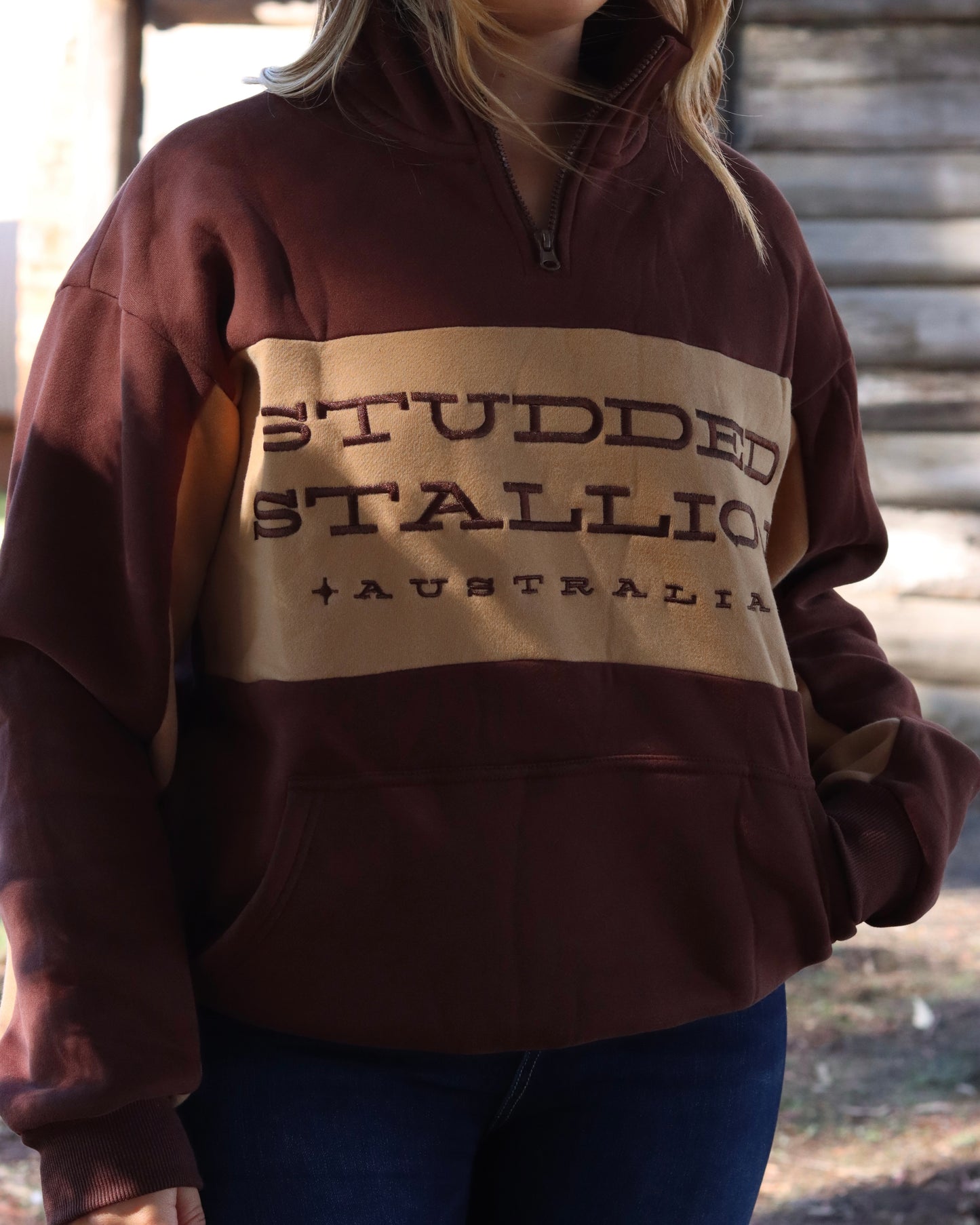 Quarter Mile Jumper Dark Brown/Light Brown